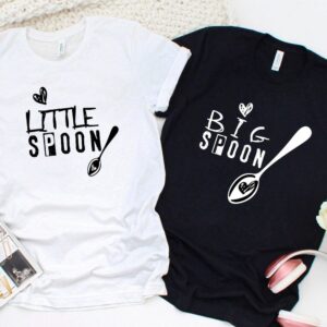 Valentine T-Shirt, Matching Outfits Set, Big Spoon…