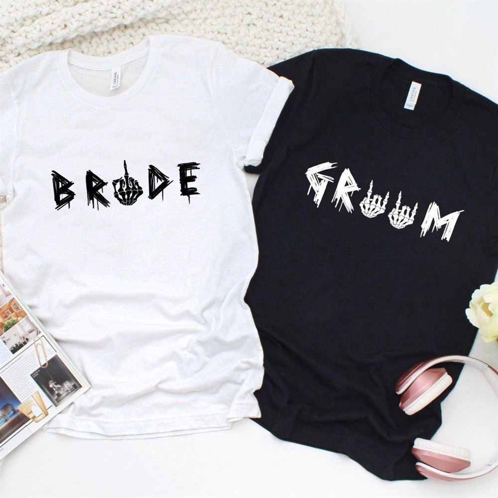 Valentine T-Shirt, Matching Outfits Set, Bride & Groom Matching Halloween Outfit Funny Wedding, Honeymoon Gift