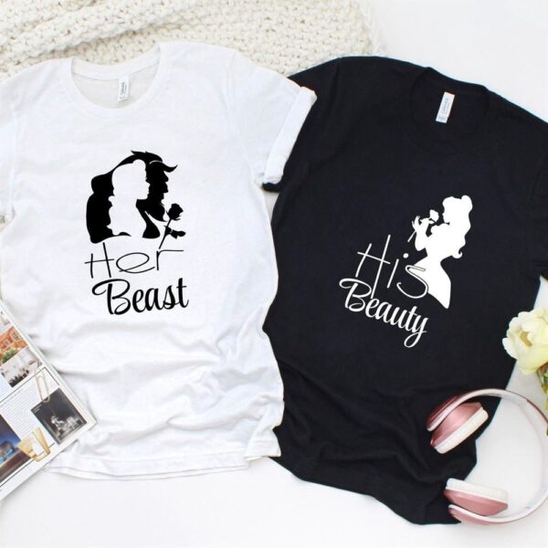Valentine T-Shirt, Matching Outfits Set, Couples Delight His Beauty & Her Beast Matching Outfits Perfect Gift Idea