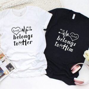 Valentine T-Shirt, Matching Outfits Set, Couples Heartfelt…