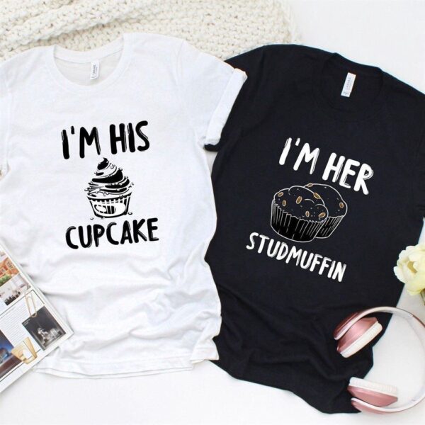 Valentine T-Shirt, Matching Outfits Set, Cupcake & Studmuffin Matching Outfits Gift For Couples