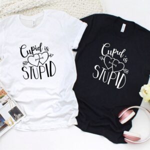 Valentine T-Shirt, Matching Outfits Set, Cupid Is…
