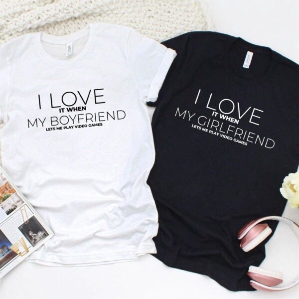 Valentine T-Shirt, Matching Outfits Set, Cute Couple Gift Idea I Love My Girlfriendboyfriend Matching Outfits Set