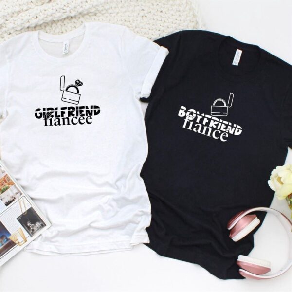 Valentine T-Shirt, Matching Outfits Set, Cute Girlfriend Fiancee & Boyfriend Fiance Matching Outfits Set Trendy Couple Look