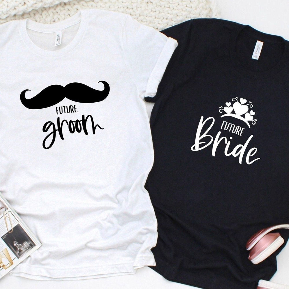 Valentine T-Shirt, Matching Outfits Set, Future Groom & Future Bride Matching Set Engagement Gift