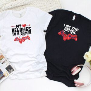 Valentine T-Shirt, Matching Outfits Set, Gamer Heart…