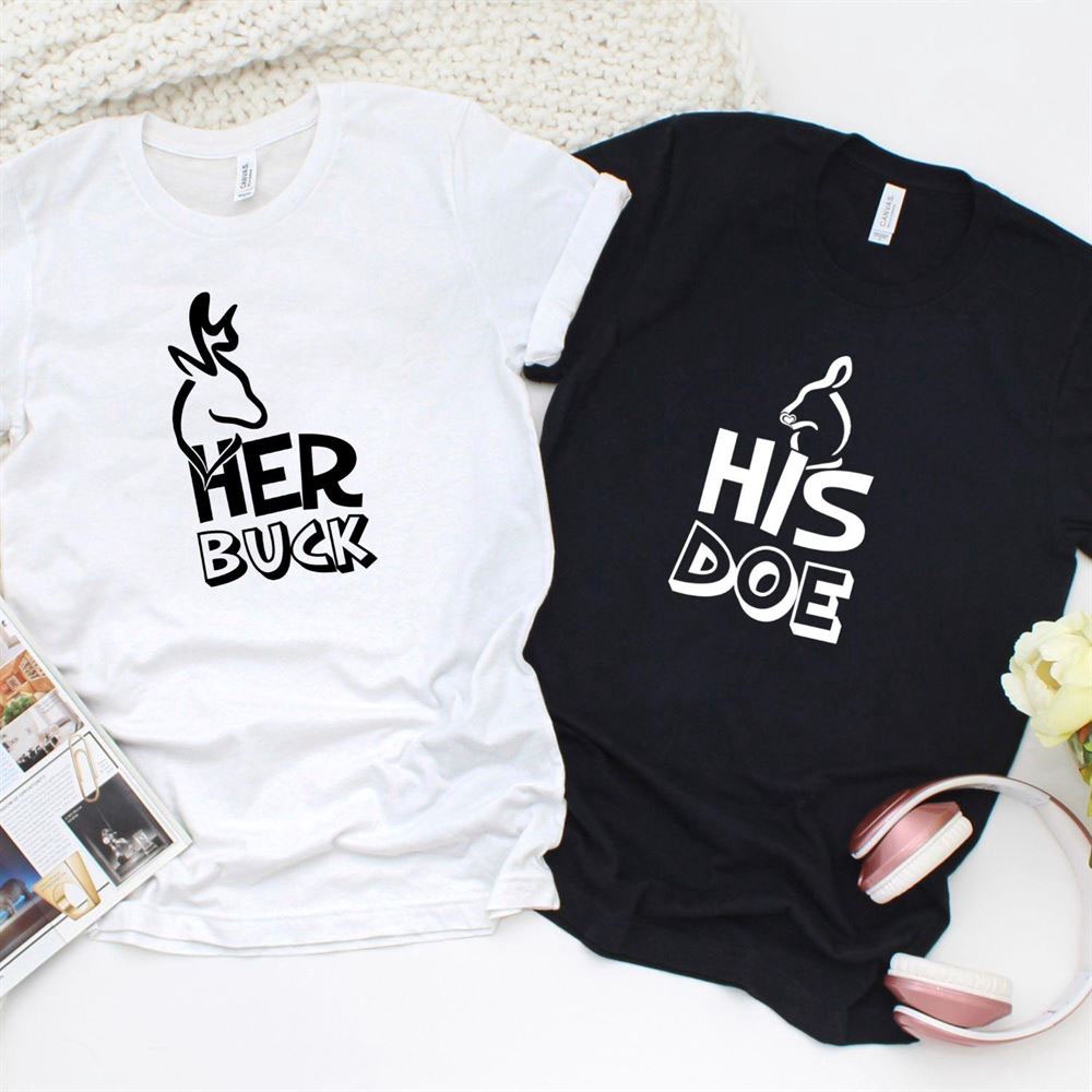 Valentine T-Shirt, Matching Outfits Set, His & Hers Matching Set For Valentines & Christmas Her Buck & His Doe