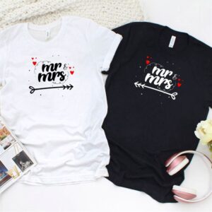 Valentine T-Shirt, Matching Outfits Set, Just Married…