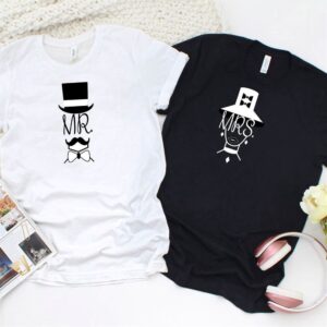 Valentine T-Shirt, Matching Outfits Set, Just Married…