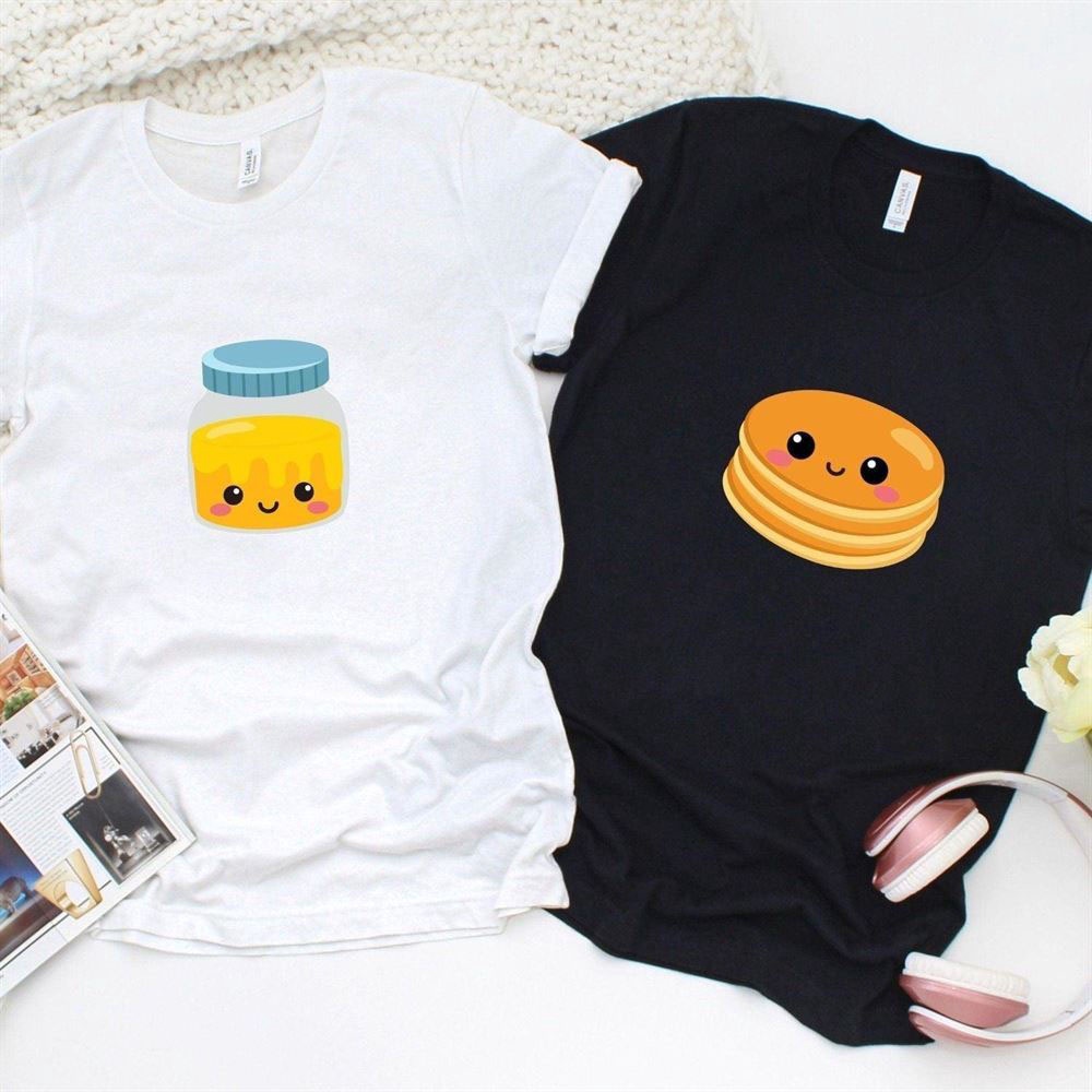 Valentine T-Shirt, Matching Outfits Set, Pancakes & Honey Edition Designed For Foodie Couples