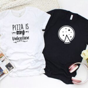 Valentine T-Shirt, Matching Outfits Set, Pizza Love…