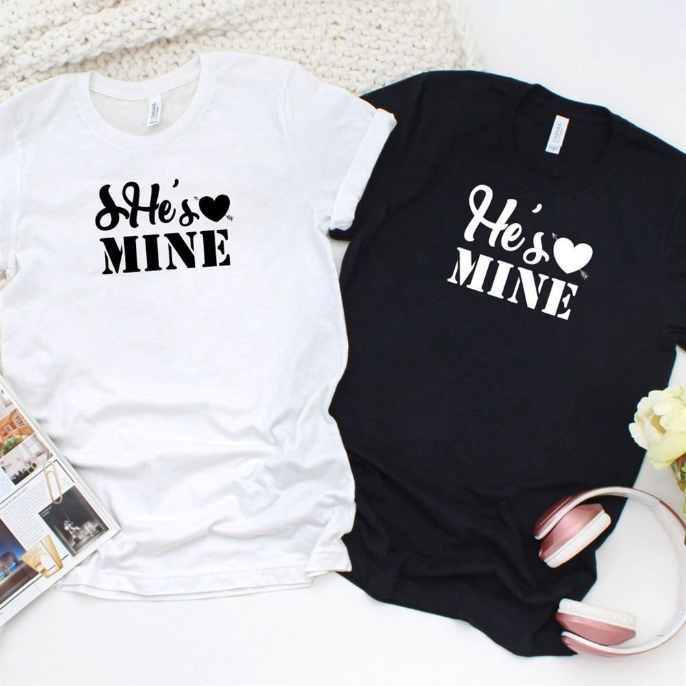 Valentine T-Shirt, Matching Outfits Set, Shes Mine, Hes Mine Adorable Matching Outfits Set For Couples, Perfect Valentines Gift