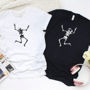 Valentine T-Shirt, Matching Outfits Set, Skeleton Couple…
