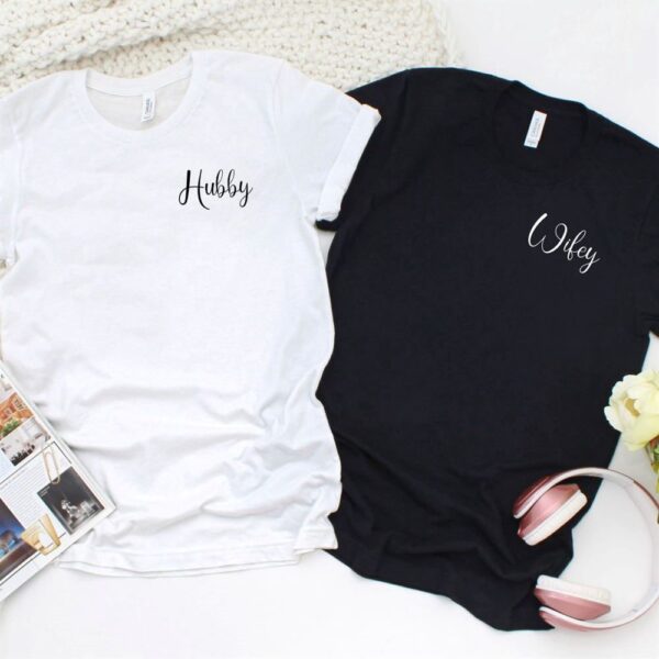Valentine T-Shirt, Matching Outfits Set, Wifey & Hubby Matching Set Perfect For Honeymoon, Just Married, Engagement