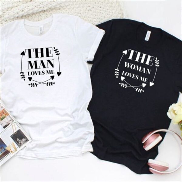 Valentine T-Shirt, Matching Outfits Set, Womanman Adores Me Matching Set Perfect Valentines Gift For Lovebirds Comfy Couples Outfits