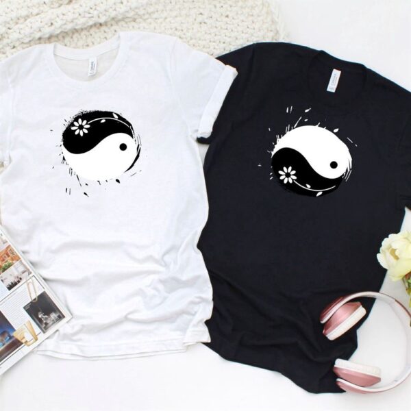 Valentine T-Shirt, Matching Outfits Set, Yin Yang Anniversary Gift, Couples Matching Set Perfect Wedding Present