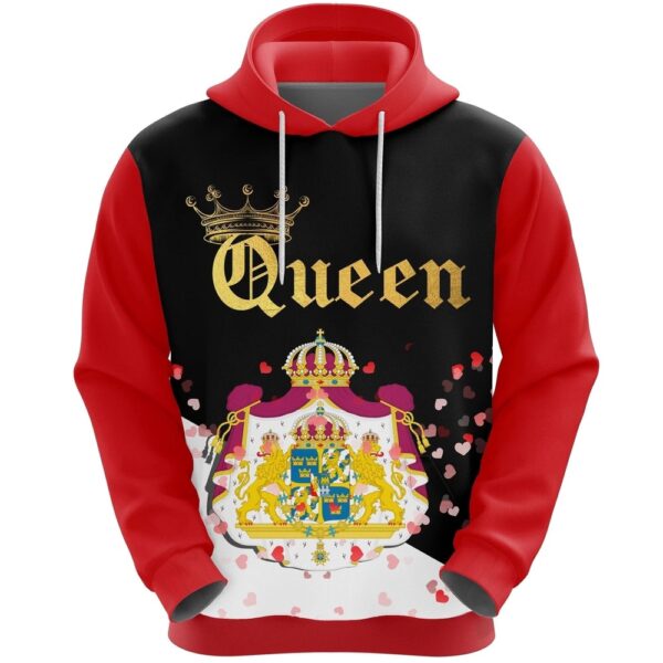 Valentines Day Hoodie, Sweden Queen Valentine 3D Hoodie