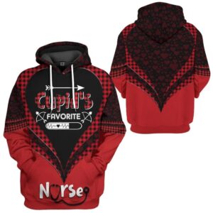 Valentines Day Hoodie, 3D Cupid’s Favorite Nurse…