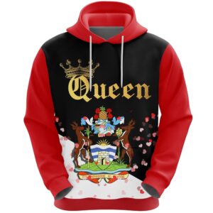 Valentines Day Hoodie, Antigua and Barbuda Queen…