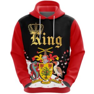 Valentines Day Hoodie, Barbados King Valentine Hoodie