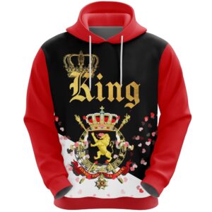 Valentines Day Hoodie, Belgium King Valentine Hoodie…