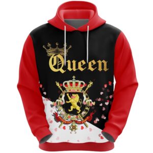 Valentines Day Hoodie, Belgium Queen Valentine Hoodie…