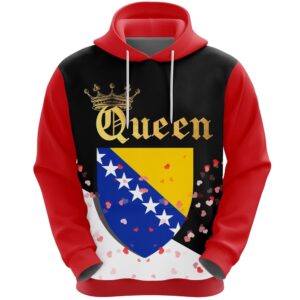 Valentines Day Hoodie, Bosnia and Herzegovina Queen…