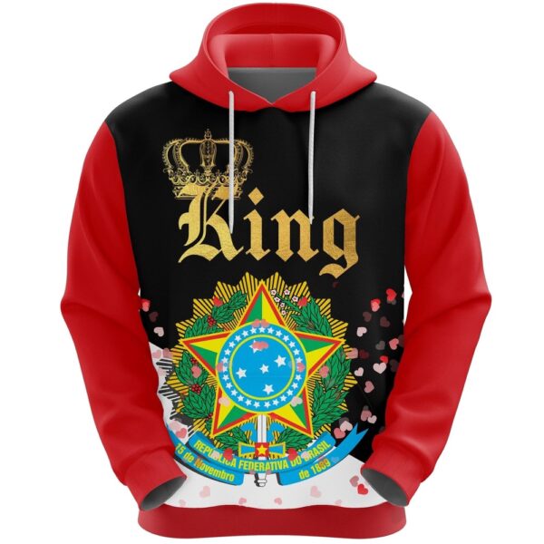 Valentines Day Hoodie, Brazil King Valentine Hoodie