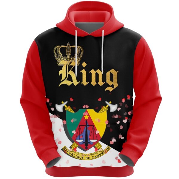 Valentines Day Hoodie, Cameroon King Valentine Hoodie