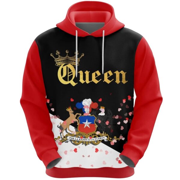 Valentines Day Hoodie, Chile Queen Valentine 3D Hoodie