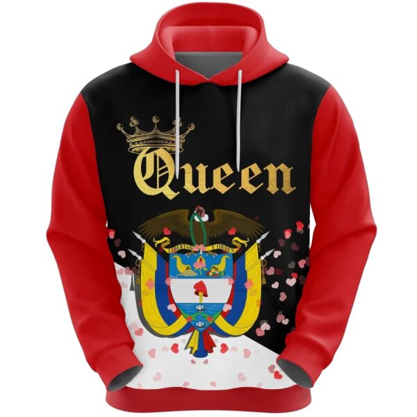 Valentines Day Hoodie, Colombia Queen Valentine 3D Hoodie