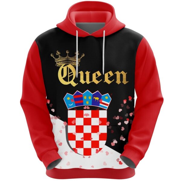 Valentines Day Hoodie, Croatia Queen Valentine Hoodie