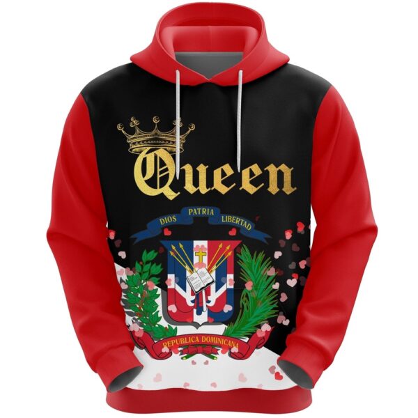 Valentines Day Hoodie, Dominicanepublic Queen Valentine Hoodie