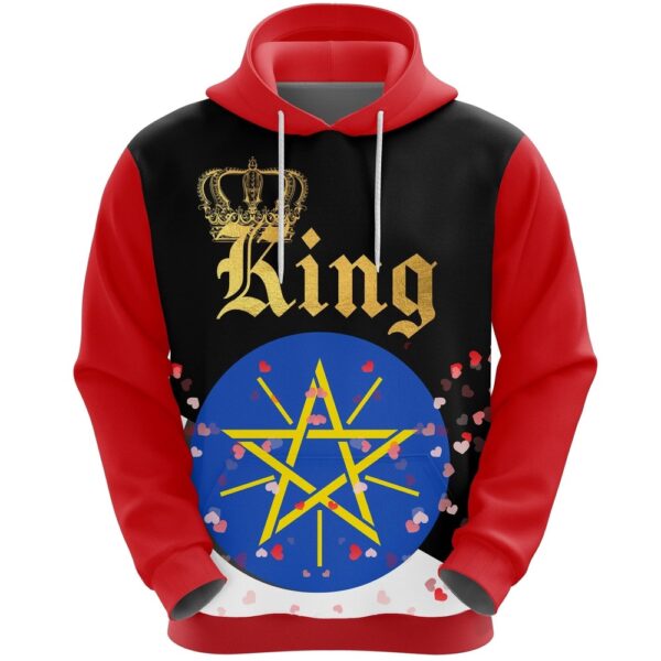 Valentines Day Hoodie, Ethiopia King Valentine Hoodie