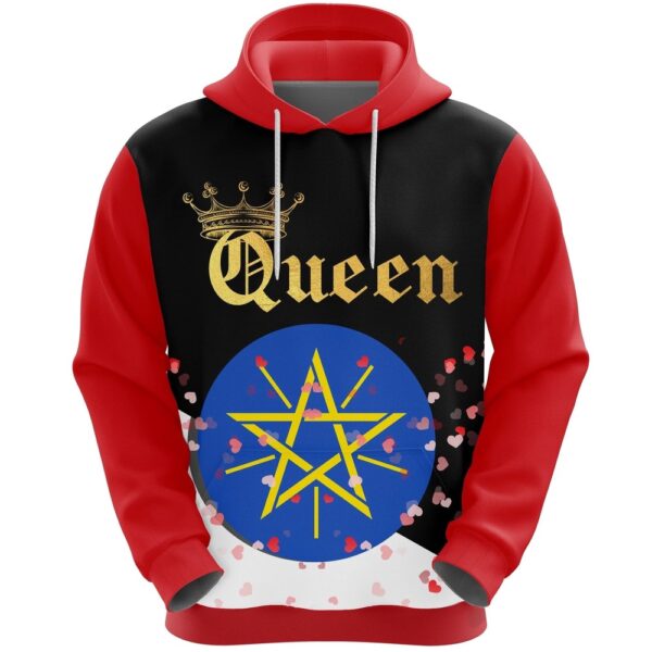 Valentines Day Hoodie, Ethiopia Queen Valentine Hoodie