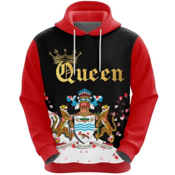 Valentines Day Hoodie, Guyana Queen Valentine 3D Hoodie