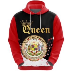 Valentines Day Hoodie, Hawaii Queen Valentine Hoodie