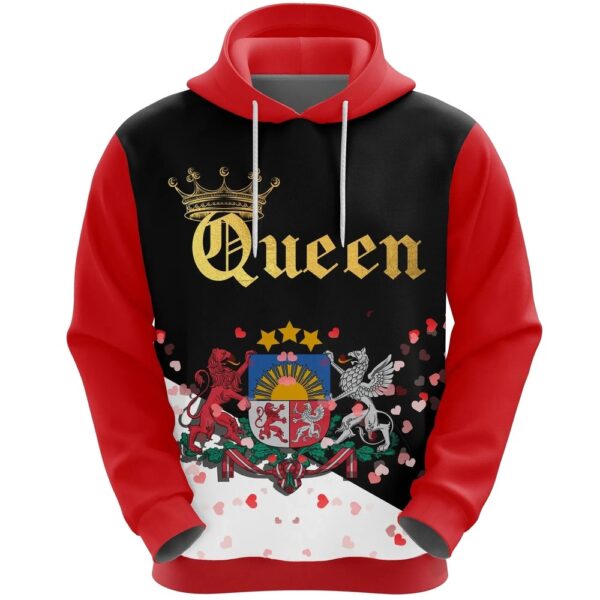 Valentines Day Hoodie, Latvia Queen Valentine 3D Hoodie