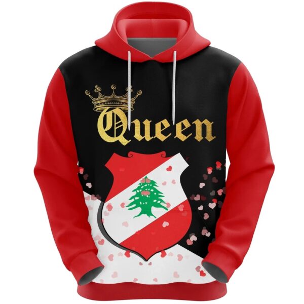 Valentines Day Hoodie, Lebanon Queen Valentine 3D Hoodie