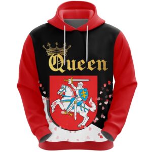Valentines Day Hoodie, Lithuania Queen Valentine 3D…