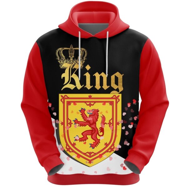 Valentines Day Hoodie, Scotland King Valentine Hoodie