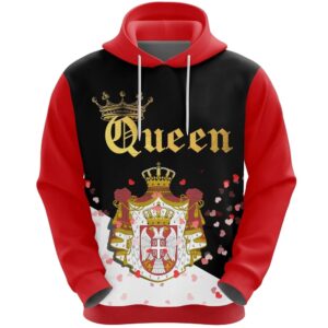 Valentines Day Hoodie, Serbia Queen Valentine 3D…