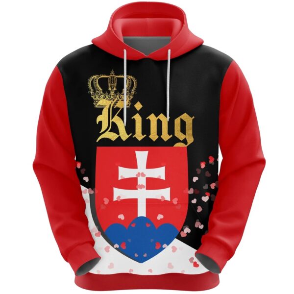 Valentines Day Hoodie, Slovakia King Valentine 3D Hoodie