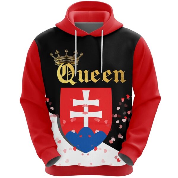 Valentines Day Hoodie, Slovakia Queen Valentine 3D Hoodie