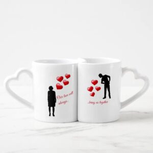Vanlentine Heart Shaped Mug Set, Valentines Love…