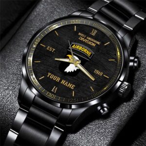 101st Airborne Division Black Fashion Watch Custom…