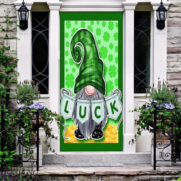 America Forever Irish Gnome Luck Door Cover, St Patrick’s Day Door Cover, St Patrick’s Day Door Decor