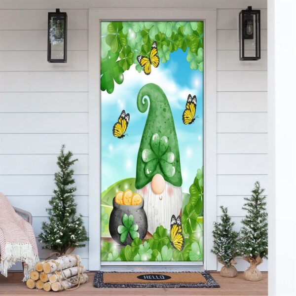 America Forever St Patty Gnome Door Cover, St Patrick’s Day Door Cover, St Patrick’s Day Door Decor