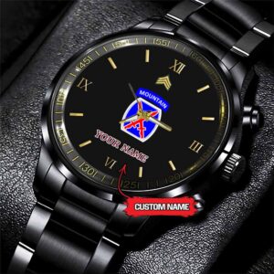 Army Watch Army 10Th Moutain Division Custom Black Fashion Watch Proudly Served Gift Military Watches Us Army Watch qyu4dw.jpg