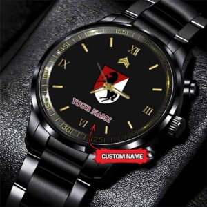Army Watch, Army 11Th Armored Cavalry Regiment Custom Black Fashion Watch Proudly Served Gift, Military Watches, Us Army Watch